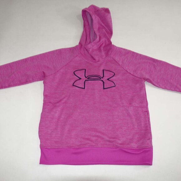 Under Armour Women's Loose Coldgear Hoodie Sweatshirt Medium Pink M Pullover - Picture 1 of 5